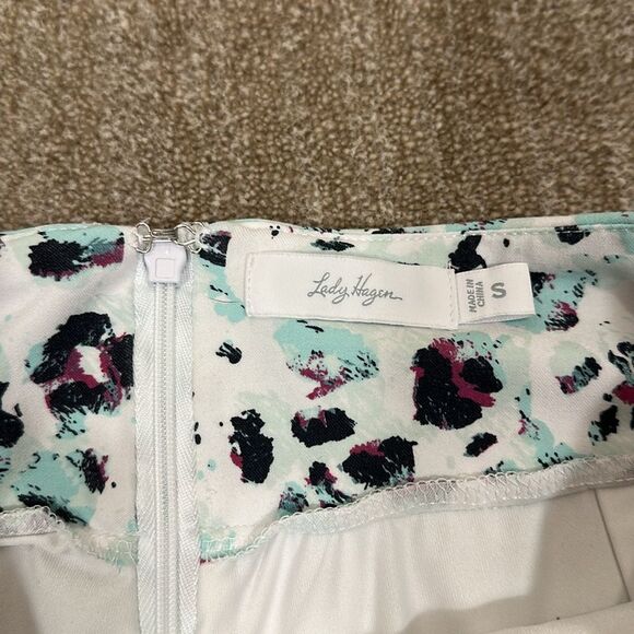 Lady Hagen Sea Glass Blue Leopard Print Golf Skort Performance Women Size Small - Picture 6 of 7